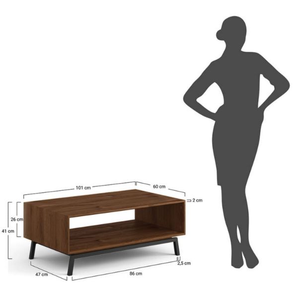 Masuta cafea 101 x 60 cm stejar Loft Tabacco