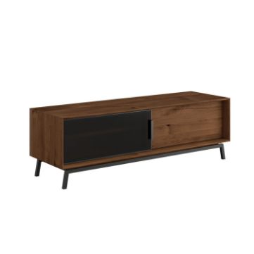  Comoda TV 200 cm, sticla, stejar Loft Tabacco