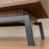  Comoda TV 200 cm, sticla, stejar Loft Tabacco