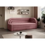 Pat colt dreapta extensibil 80 x 220 cm roz Fabillo