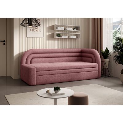 Pat colt dreapta extensibil 80 x 220 cm roz Fabillo