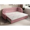 Pat colt dreapta extensibil 80 x 220 cm roz Fabillo