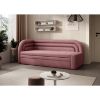 Pat colt stanga extensibil 80 x 220 cm roz Fabillo