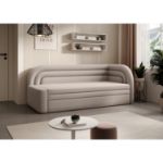 Pat colt dreapta extensibil 80 x 220 cm bej Fabillo