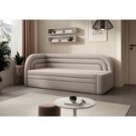 Pat colt stanga extensibil 80 x 220 cm bej Fabillo
