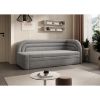 Pat colt dreapta extensibil 80 x 220 cm gri deschis Fabillo