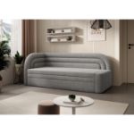 Pat colt stanga extensibil 80 x 220 cm gri deschis Fabillo