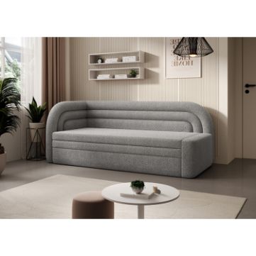 Pat colt stanga extensibil 80 x 220 cm gri deschis Fabillo