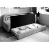 Pat colt dreapta extensibil 80 x 220 cm alb Fabillo