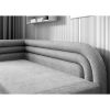 Pat colt stanga extensibil 80 x 220 cm alb Fabillo