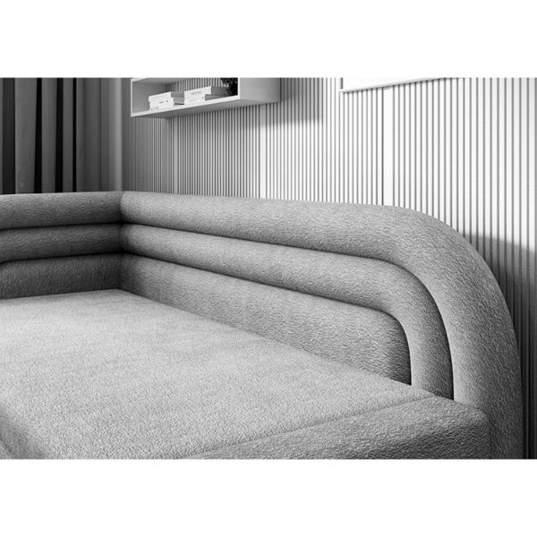 Pat colt stanga extensibil 80 x 220 cm alb Fabillo