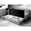 Pat colt stanga extensibil 80 x 220 cm alb Fabillo