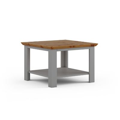 Masuta cafea lemn masiv gri/stejar Marone