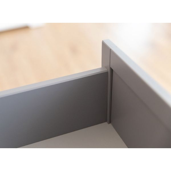 Bufet inalt 1 usa 2 sertare lemn masiv gri/stejar Marone