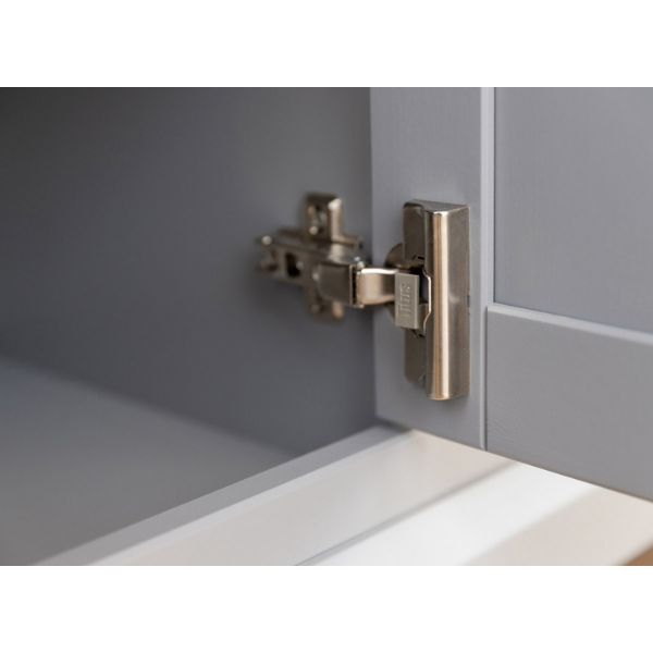 Bufet inalt 1 usa 2 sertare lemn masiv gri/stejar Marone