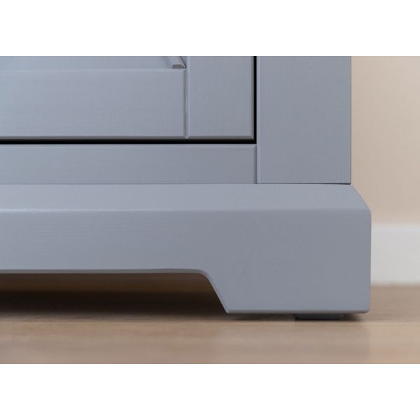 Bufet inalt 1 usa 2 sertare lemn masiv gri/stejar Marone