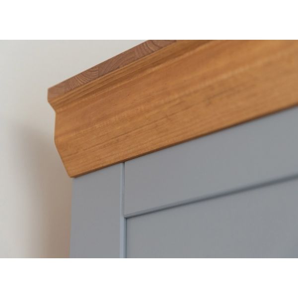 Bufet inalt 1 usa 2 sertare lemn masiv gri/stejar Marone