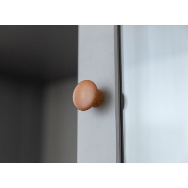 Bufet inalt 1 usa 2 sertare lemn masiv gri/stejar Marone