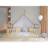Pat casuta 90 x 200 cm lemn masiv verde olive Bee