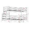 Pat supraetajat lemn 90 x 200/120 x 200 cm alb Fami