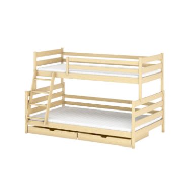  Pat supraetajat lemn 90 x 200/120x200cm natur Fami