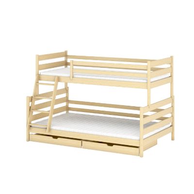  Pat supraetajat lemn 90 x 200/120x200cm natur Fami
