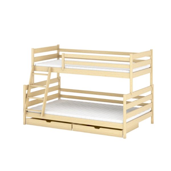  Pat supraetajat lemn 90 x 200/120x200cm natur Fami