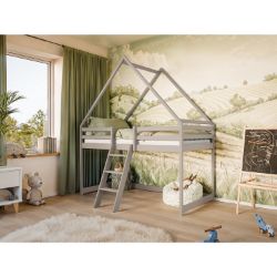 Pat casuta lemn masiv 90 x 200 cm casmir Moon