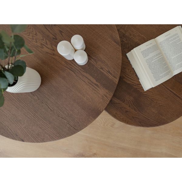 Masuta de cafea rotunda 70 cm stejar tabacco Otello 