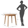 Masa rotunda fixa 90 cm stejar tabacco Otello