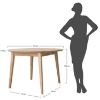 Masa rotunda fixa 110 cm stejar tabacco Otello