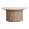 Masuta cafea rotunda blat ceramic/stejar Athens 