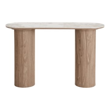 Consola blat ceramic/stejar Athens