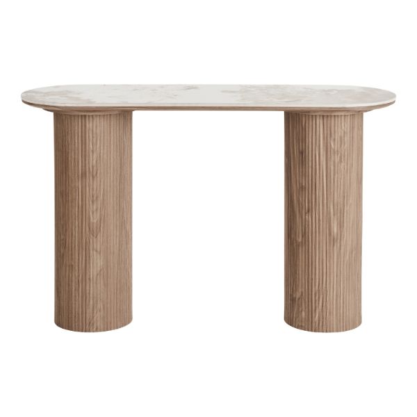 Consola blat ceramic/stejar Athens