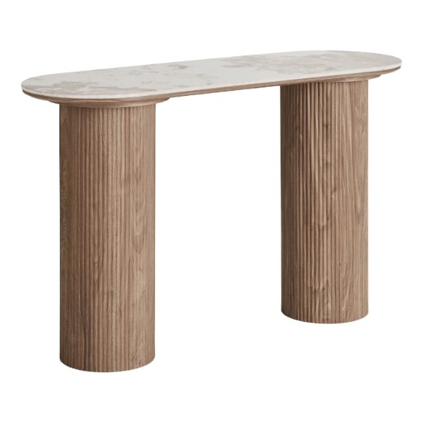 Consola blat ceramic/stejar Athens