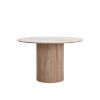 Masa dining rounda fixa 120 cm blat ceramic/stejar Athens 