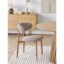 Scaun dining tapitat bej/otel decor stejar Levanto 