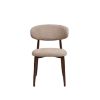 Scaun dining tapitat bej/otel decor nuc Levanto