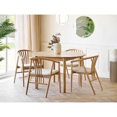 Masa dining rotunda extensibila 120/220 cm stejar Berg