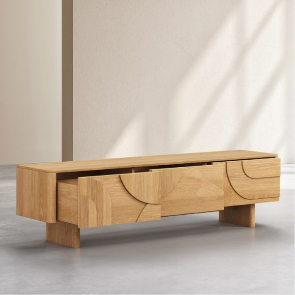 Comoda TV cu 3 sertare stejar natur Amore