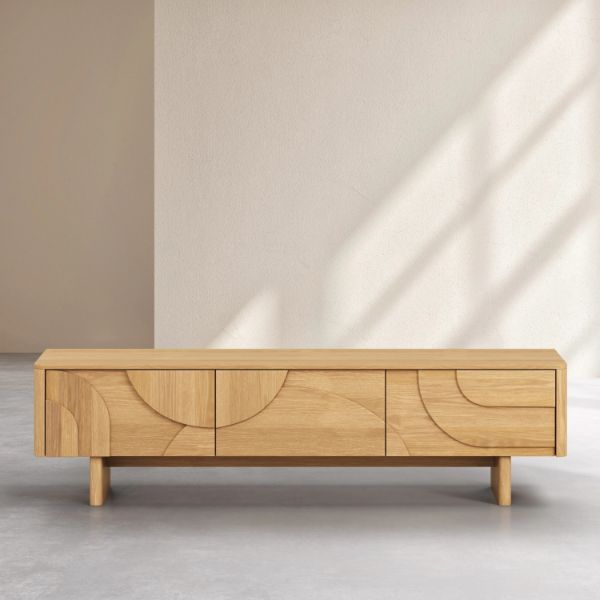 Comoda TV cu 3 sertare stejar natur Amore