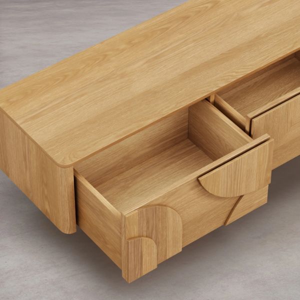 Comoda TV cu 3 sertare stejar natur Amore