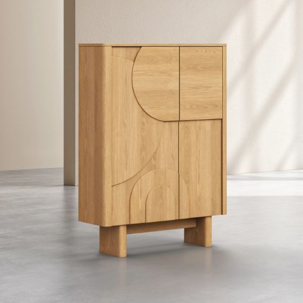 Comoda inalta cu 2 usi stejar natur Amore