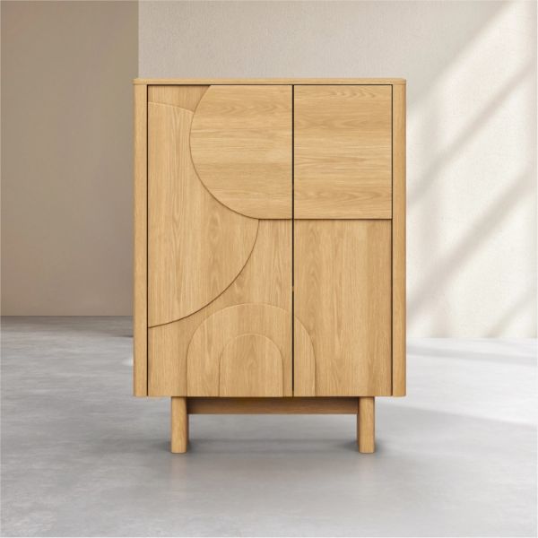 Comoda inalta cu 2 usi stejar natur Amore