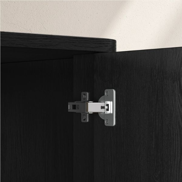 Bufet cu 3 usi lemn, negru, Amore