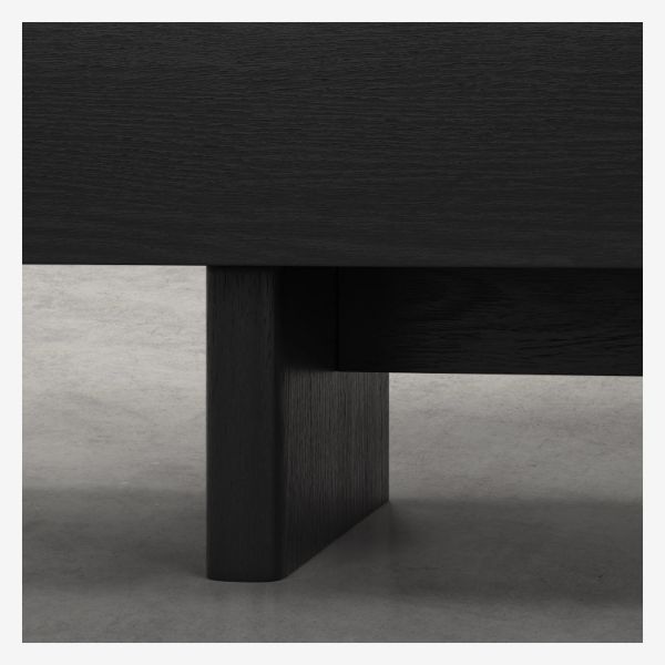 Bufet cu 3 usi lemn, negru, Amore