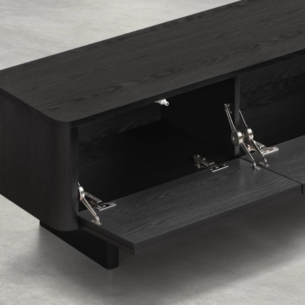 Comoda TV cu 2 usi lemn, negru, Amore