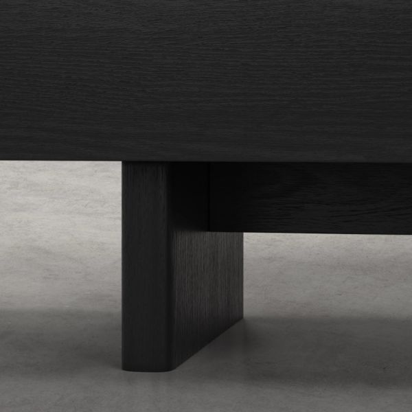 Comoda TV cu 2 usi lemn, negru, Amore