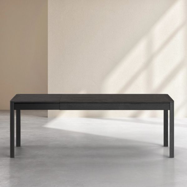 Masa extensibila 160/220 cm lemn, negru, Milord