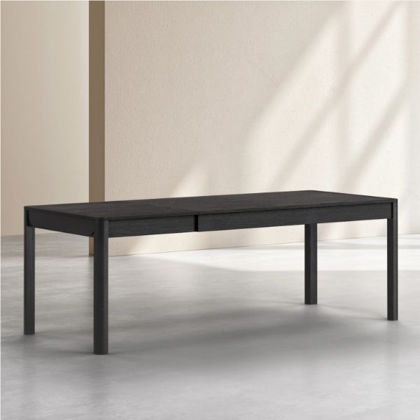 Masa extensibila 160/220 cm lemn, negru, Milord